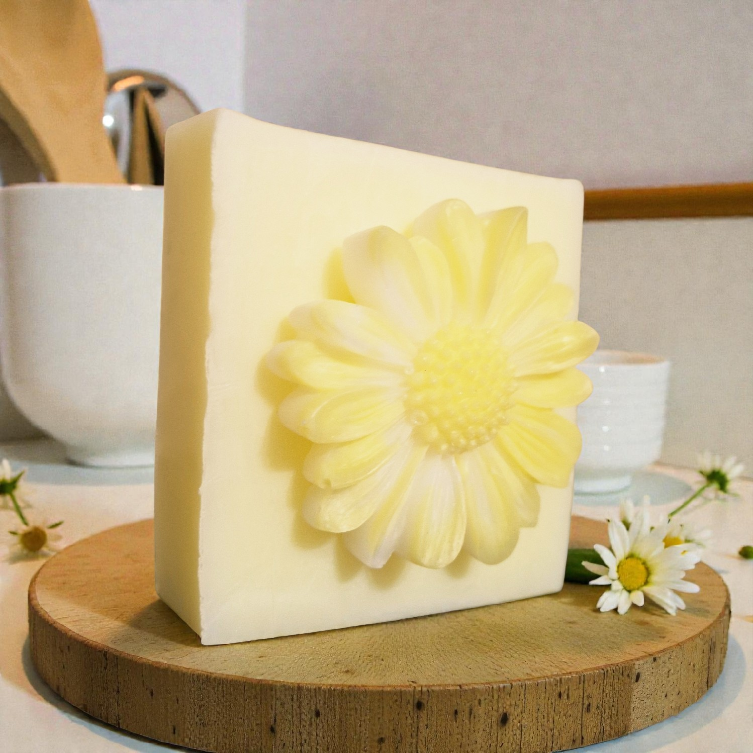 Handmade Daisies Soap Bar