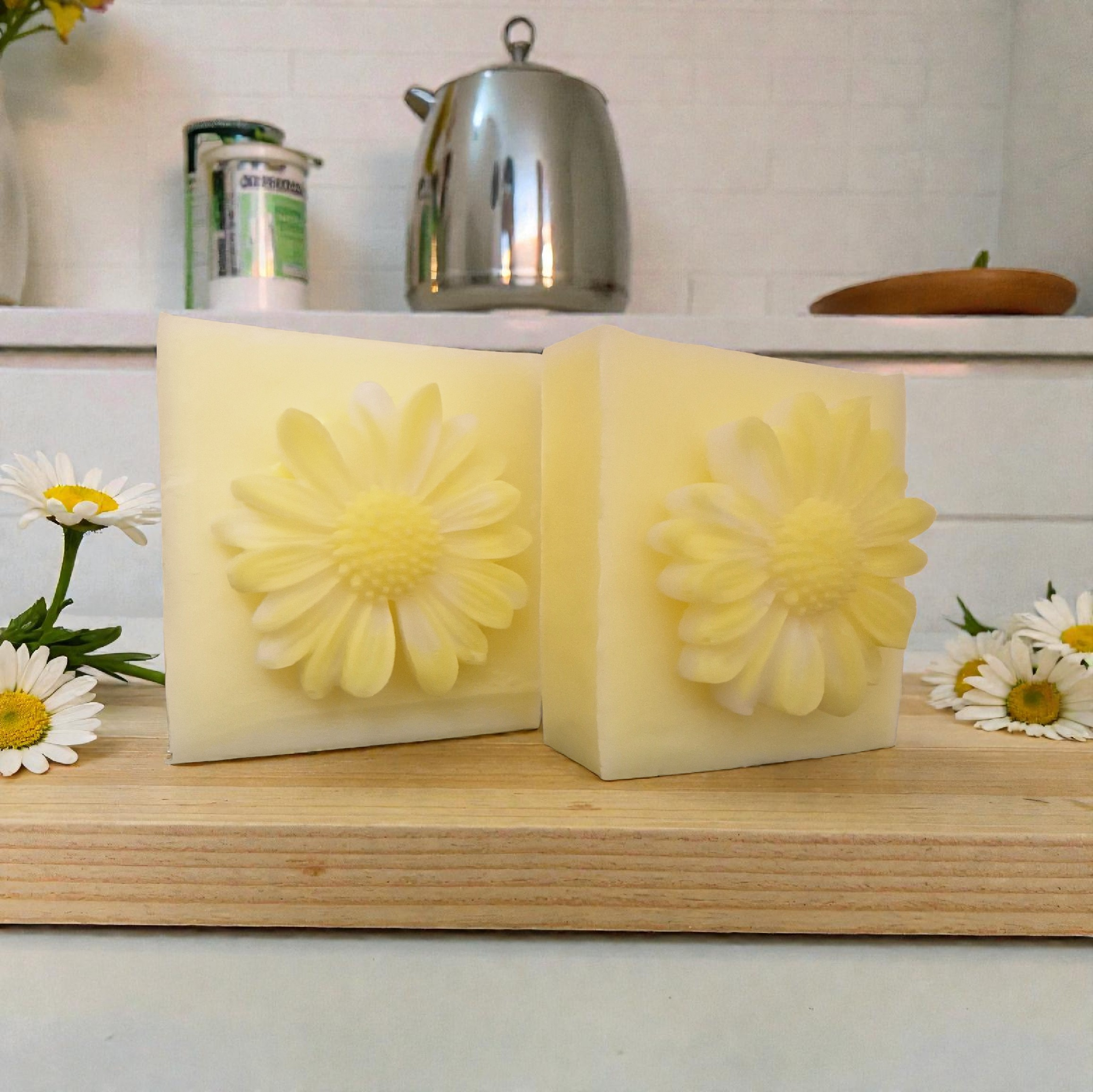 Handmade Daisies Soap Bar