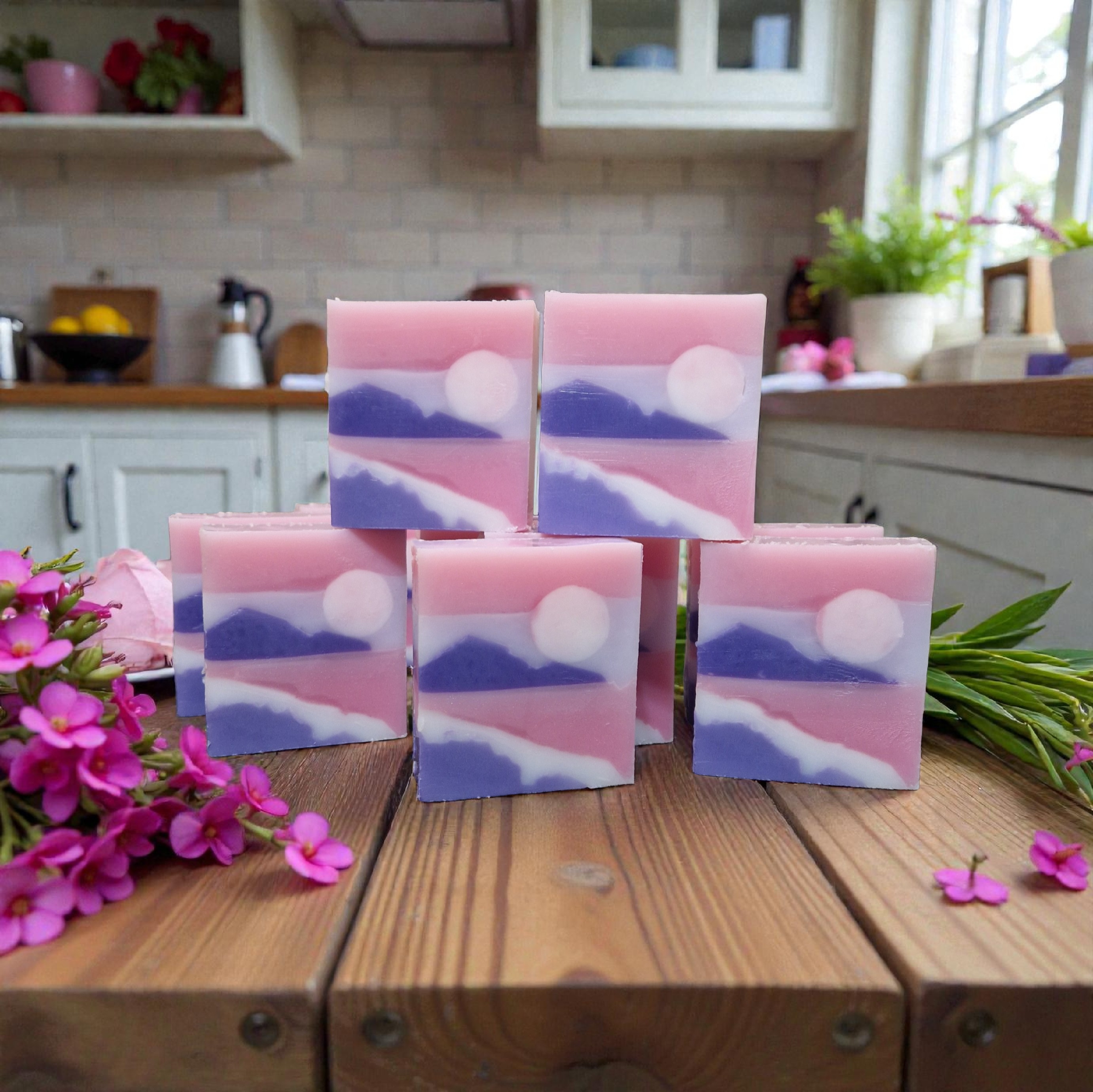 Handmade Landscape Soap Bar Noir Opium fragrance