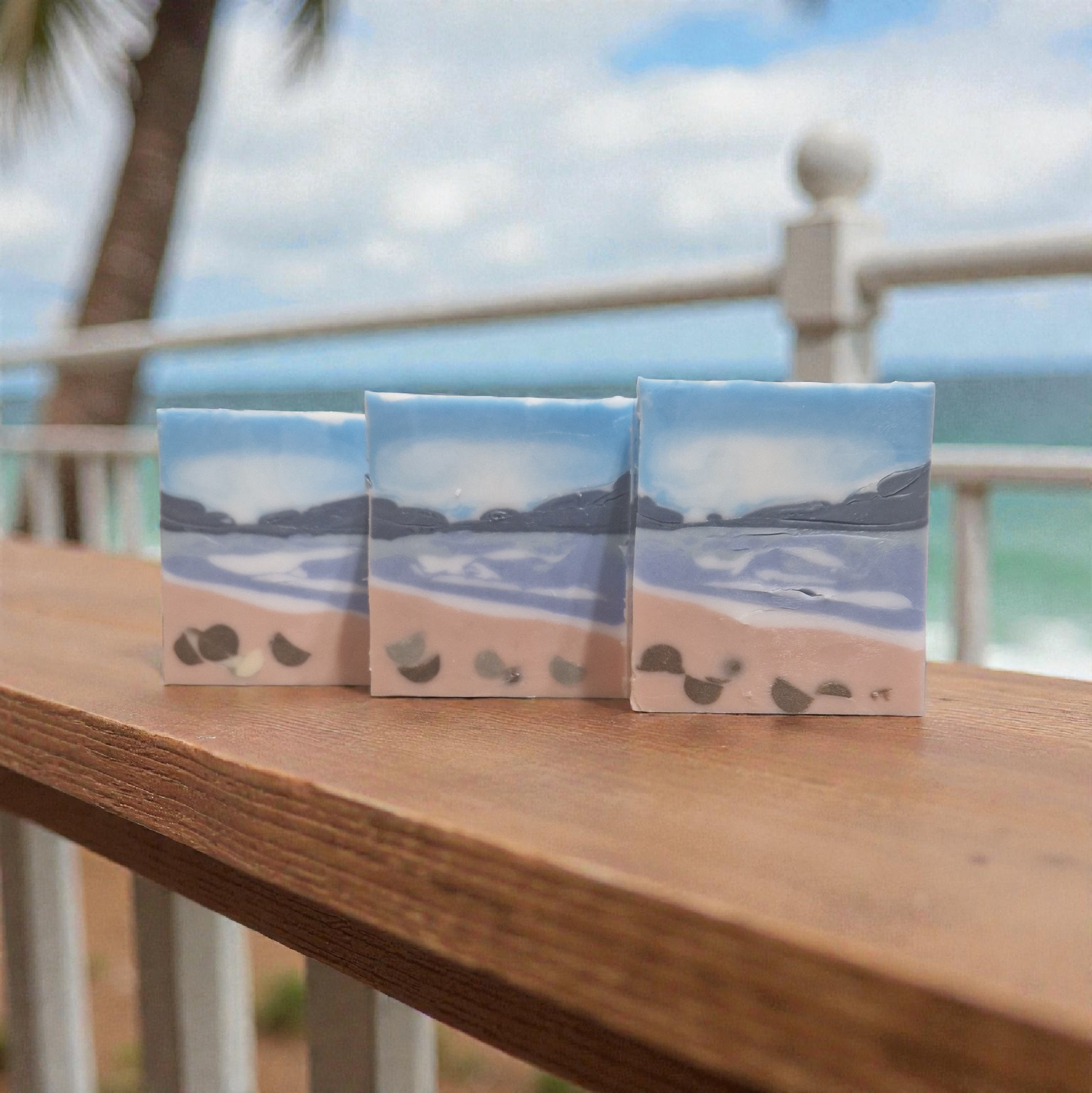 Handmade Landscape Soap Bar-Ocean Breeze.