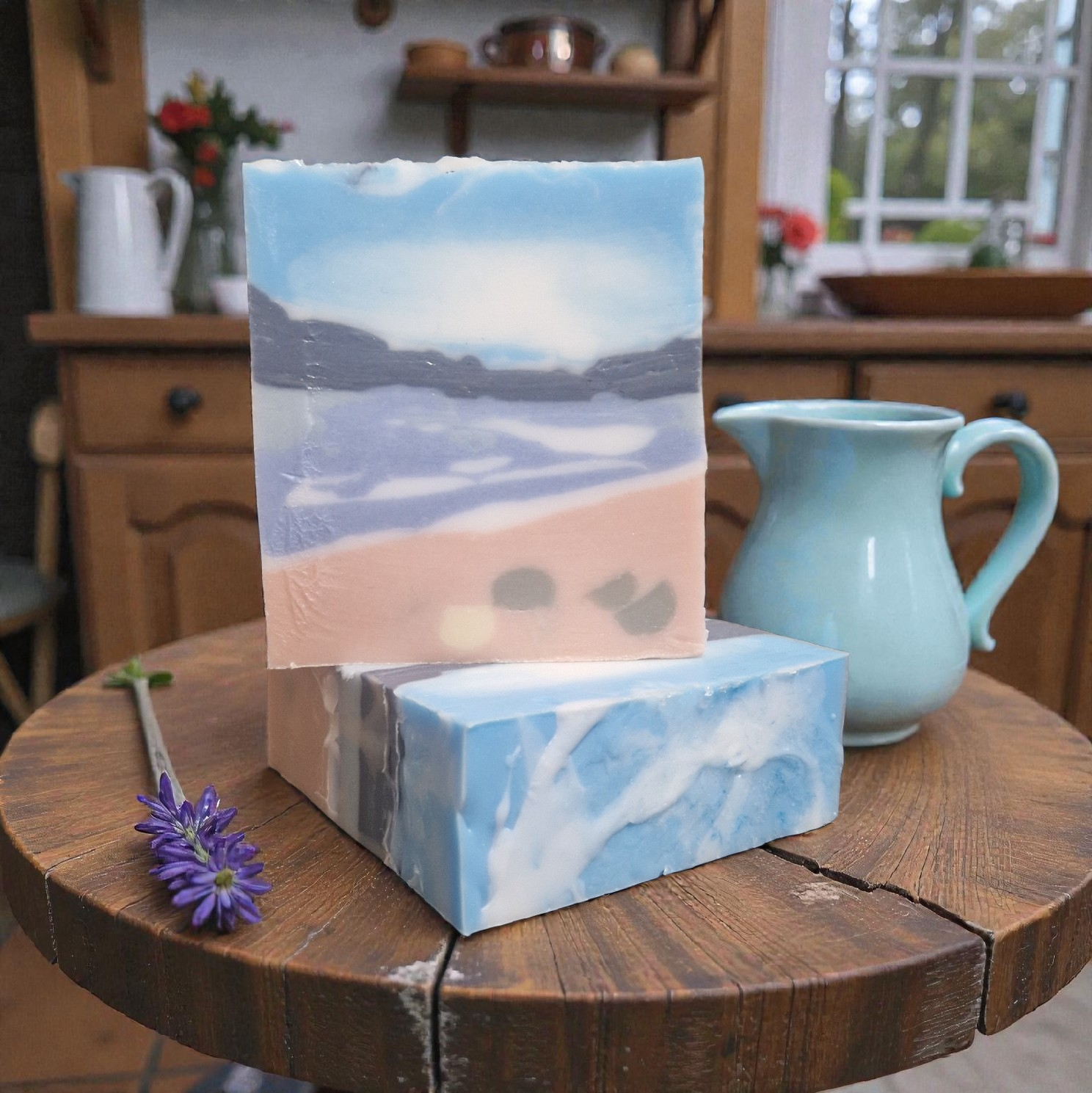 Handmade Landscape Soap Bar-Ocean Breeze.