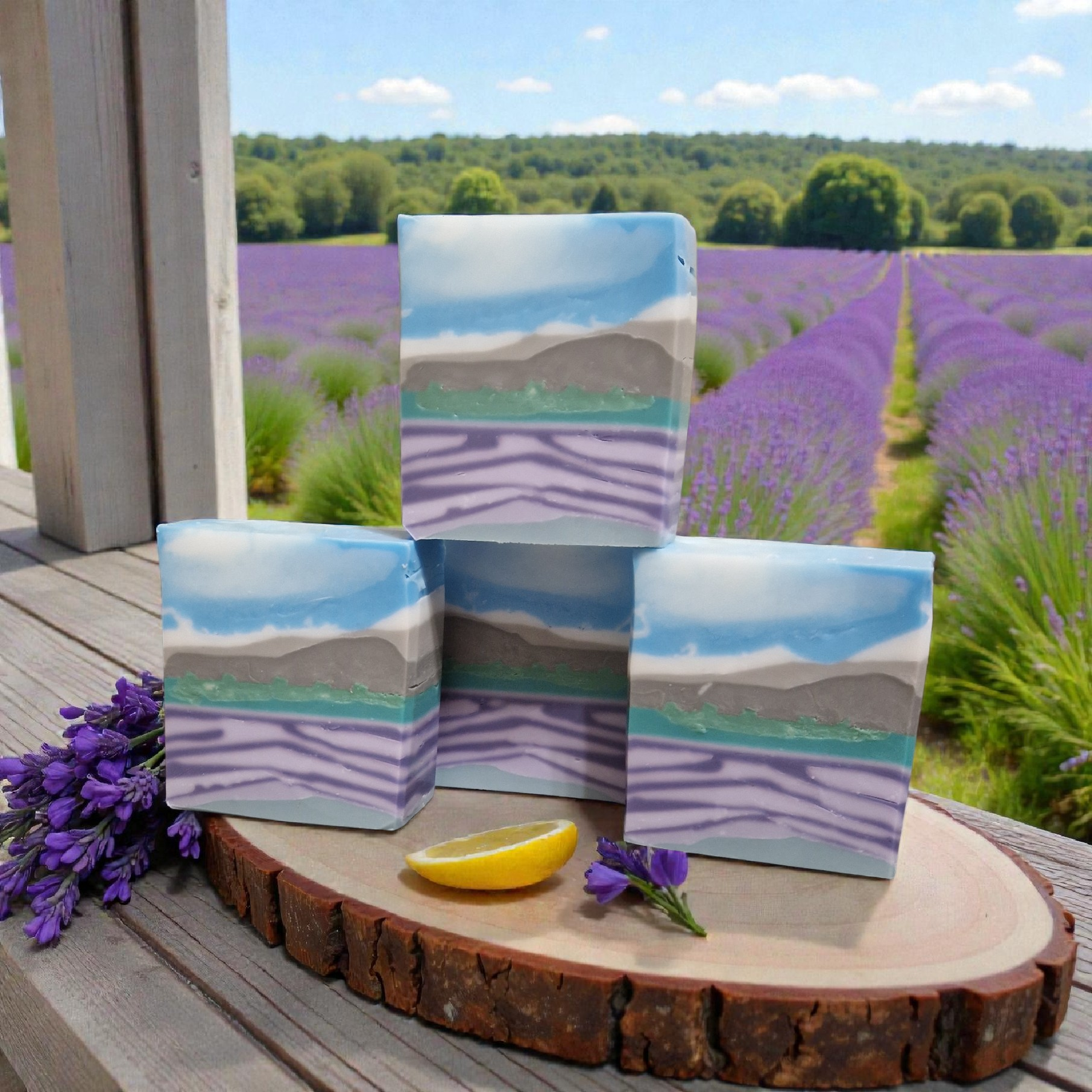 Handmade Landscape soap bar